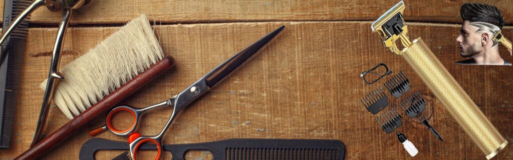 Máquina de cortar cabelo e barba Dragão com pentes ajustáveis, cabo USB e escova de limpeza