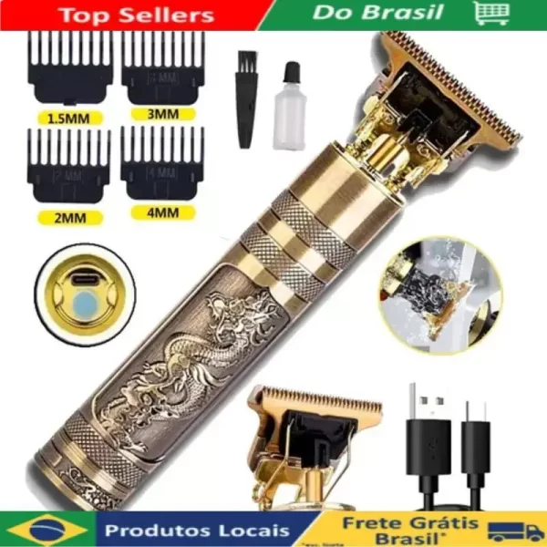 Máquina Cortar Cabelo e Barba Dragão